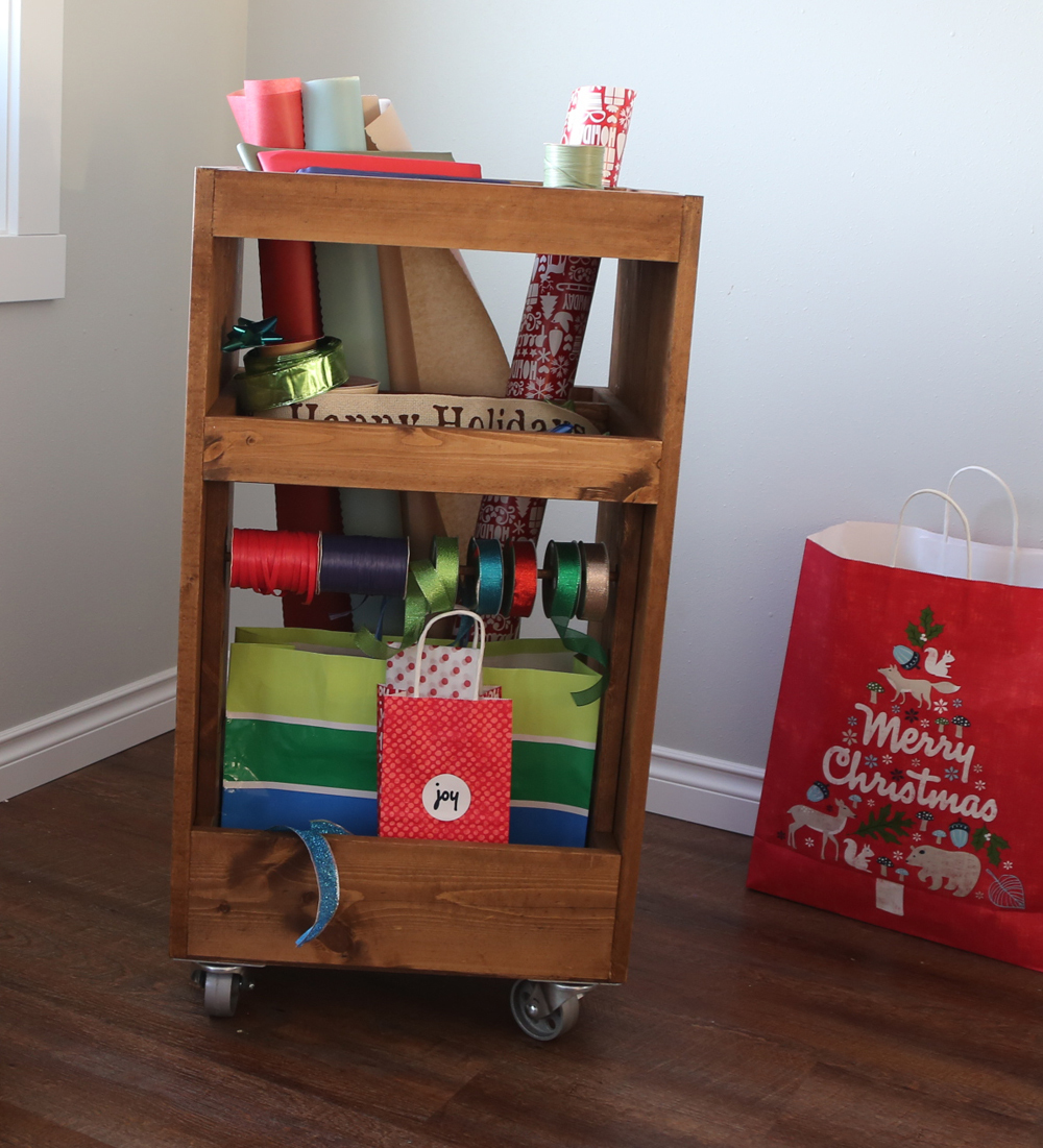 Ana White Gift Wrapping Cart Plans with RyobiNation DIY Projects